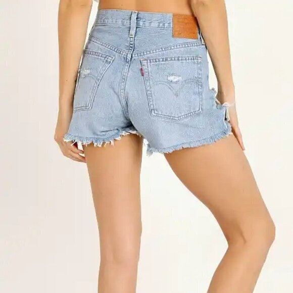 Levi's 501 High Rise Shorts in Fault Line - Picture 5 of 16